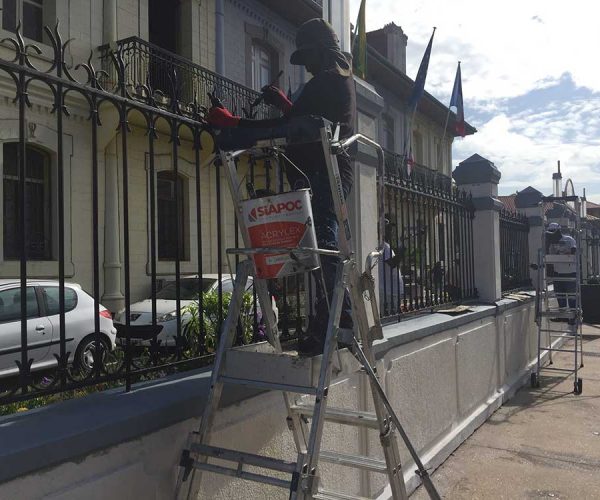 Travaux de la clôture - Mairie de Cayenne - Guyane