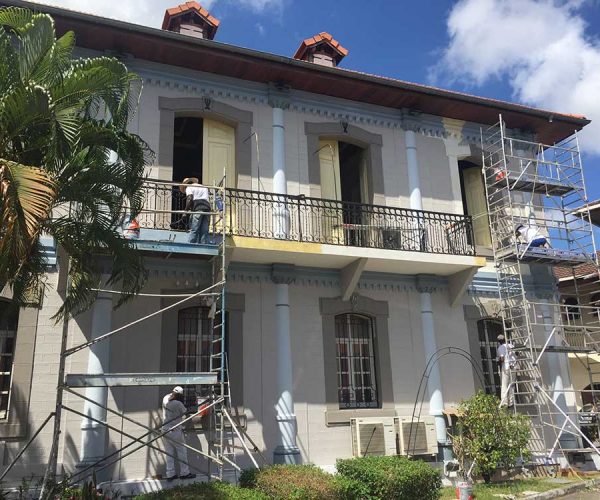 Travaux de peinture des façades - Mairie de Cayenne - Guyane 4