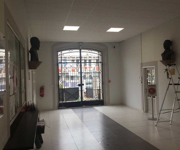Hall et couloirs terminés - Mairie de Cayenne - Guyane