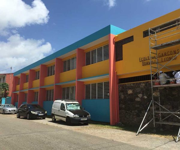 Mise en peinture - École de Cayenne - Guyane