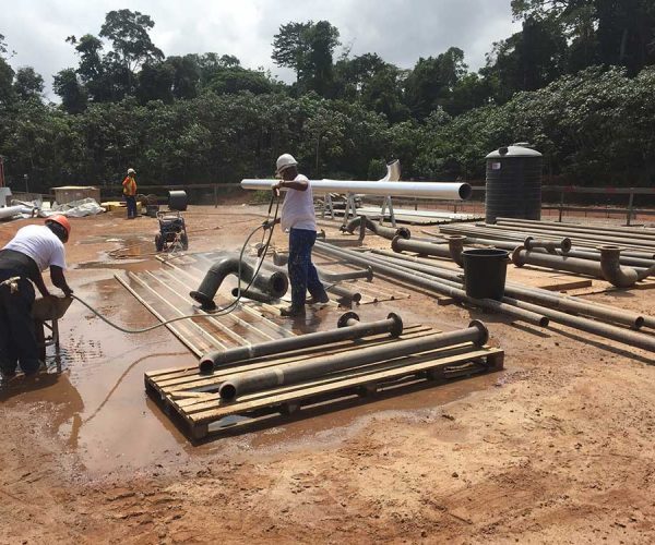 Nettoyage et sablage hydrolique - Biomasse de Saint-Georges - Guyane