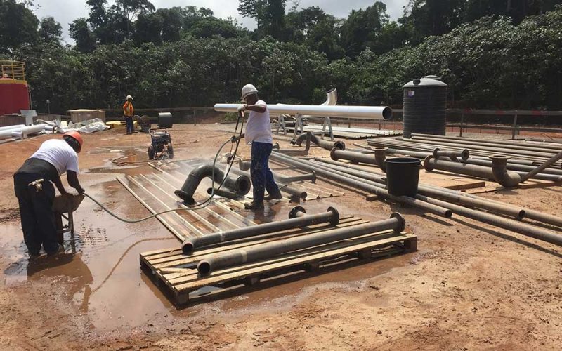 Nettoyage et sablage hydrolique - Biomasse de Saint-Georges - Guyane