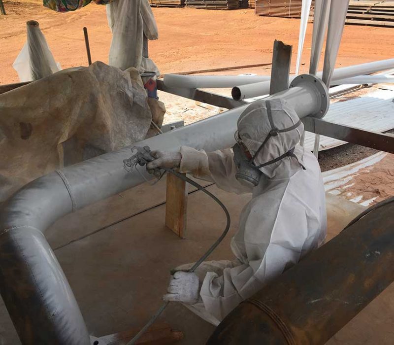 Traitement à l'Airless - Biomasse de Saint-Georges - Guyane